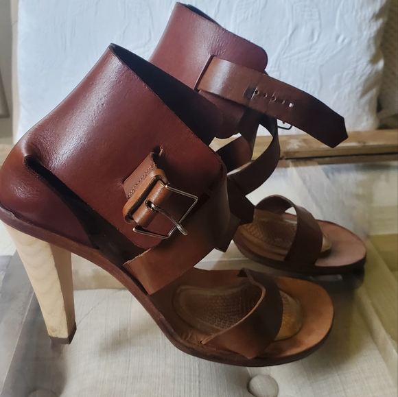 Chloé calf leather sandals Gladiator 8M - Picture 3 of 10